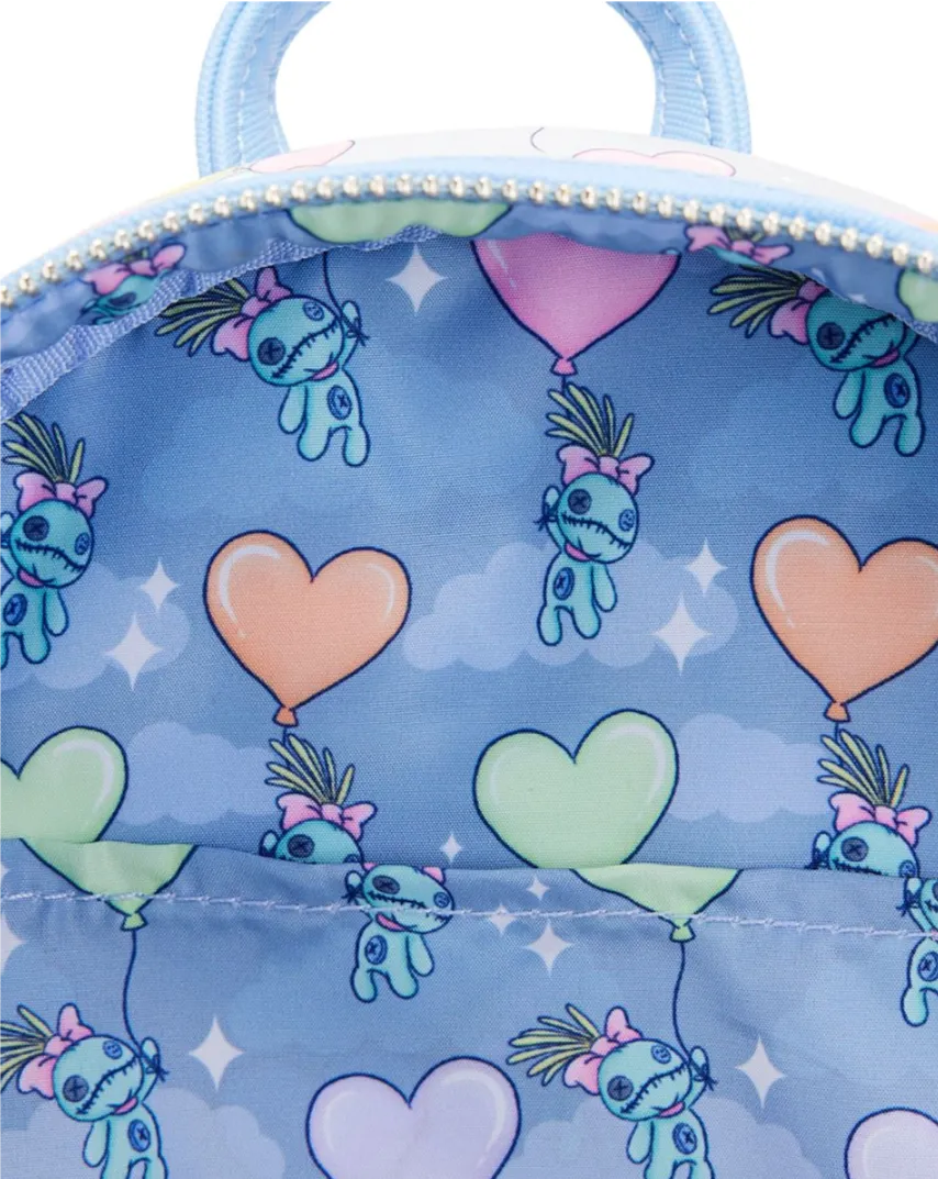 Disney Mini Backpack Lilo & Stitch I Heart Stitch Rainbow Balloons Loungefly