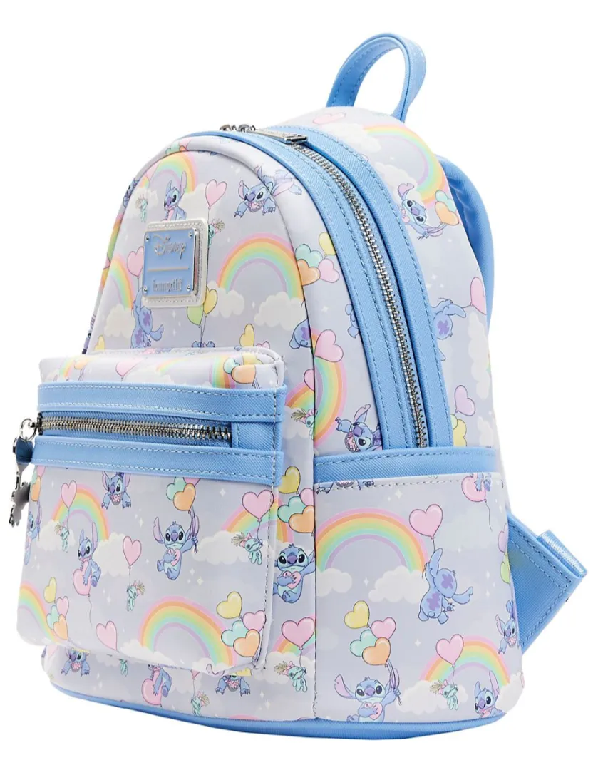 Disney Mini Backpack Lilo & Stitch I Heart Stitch Rainbow Balloons Loungefly