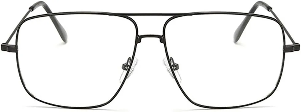 Dollger Classic Glasses Clear Lens Non Prescription Metal Frame Eyewear Men Women