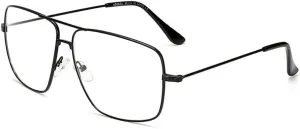 Dollger Classic Glasses Clear Lens Non Prescription Metal Frame Eyewear Men Women