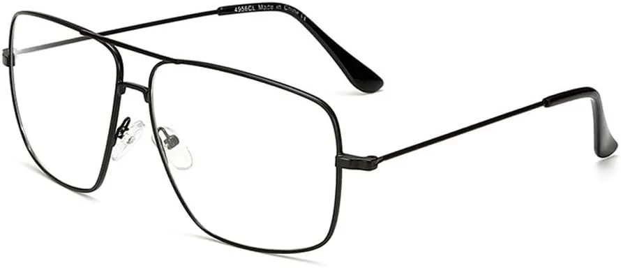 Dollger Classic Glasses Clear Lens Non Prescription Metal Frame Eyewear Men Women
