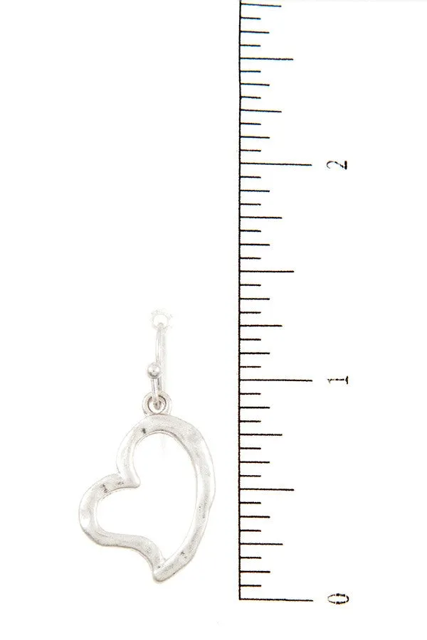 Double layered heart pendant charm necklace set