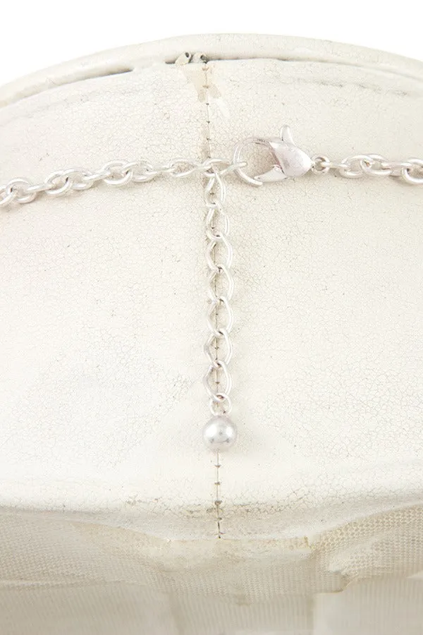 Double layered heart pendant charm necklace set