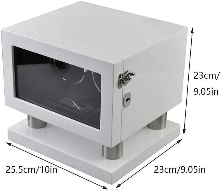 Double Watch Winder for Automatic Watches with LED Touch Screen, Built-in LED Lighting, Piano Paint Wood Shell, Brown Freckles - Quiet Motor, Adjustable Rotation Modes(Black Brown)
