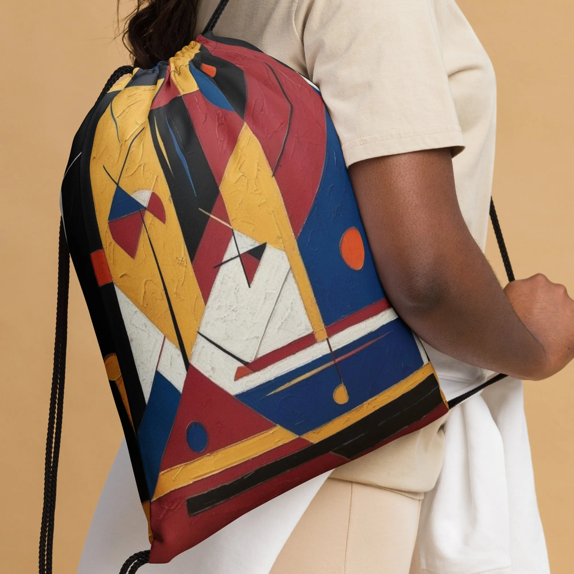 Drawstring bag / Vintage tote bag /  Wassily Kandinsky / art tote bag