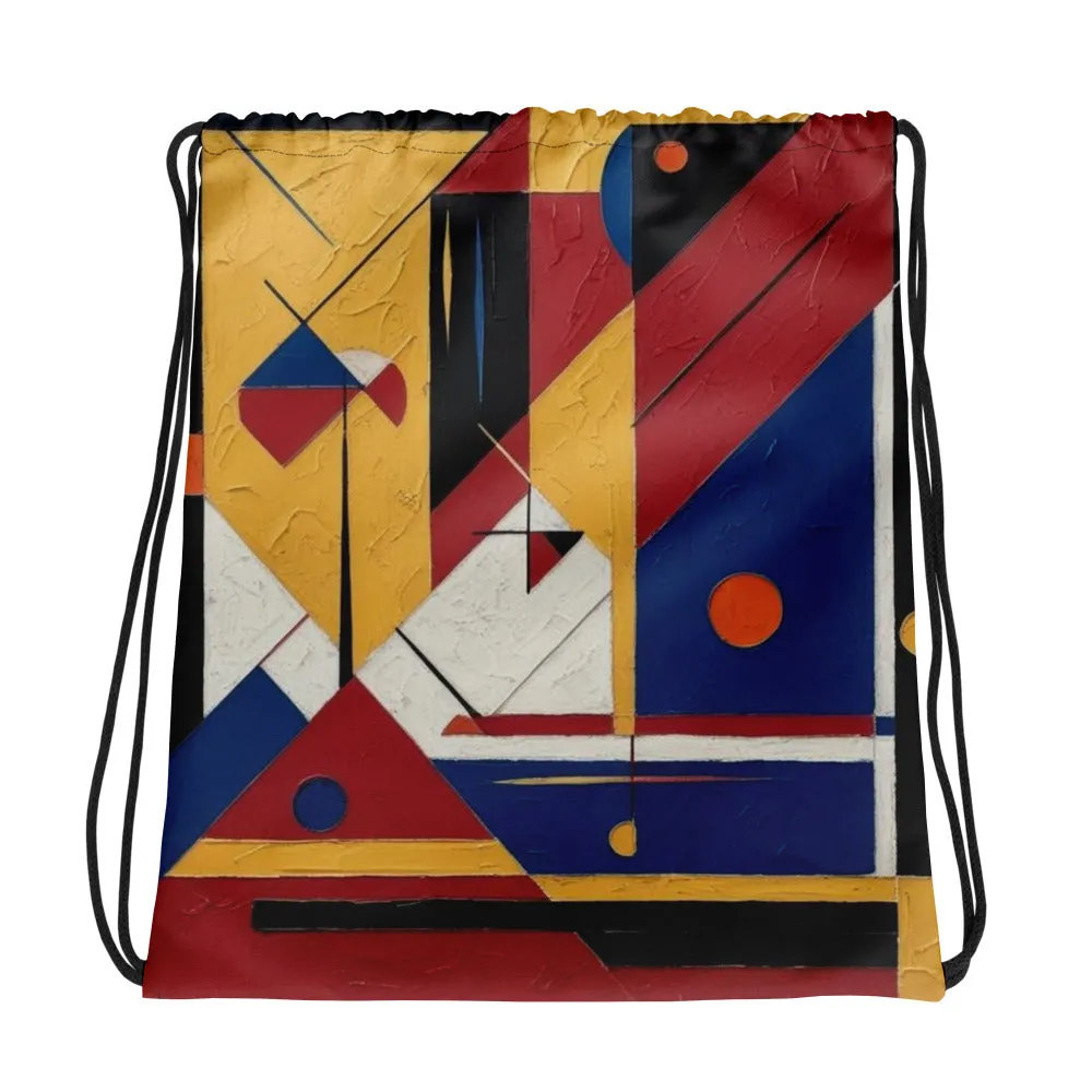 Drawstring bag / Vintage tote bag /  Wassily Kandinsky / art tote bag