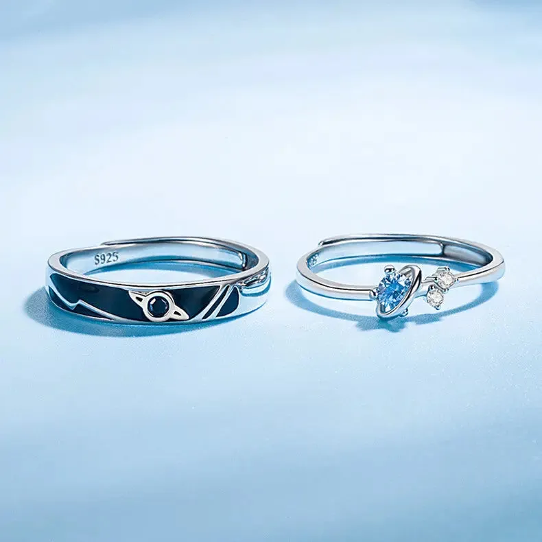 Dream Planet Couple Rings Set