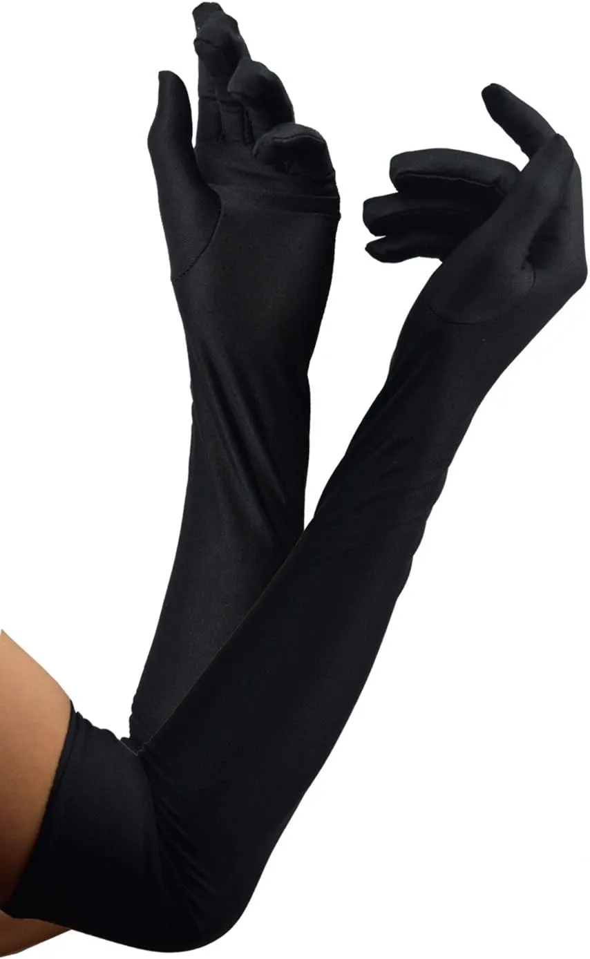 DRESHOW 1920s Great Gatsby Accessories for Women Flapper Headpiece Headband Gloves Costume Harlem Nights Accessories Set