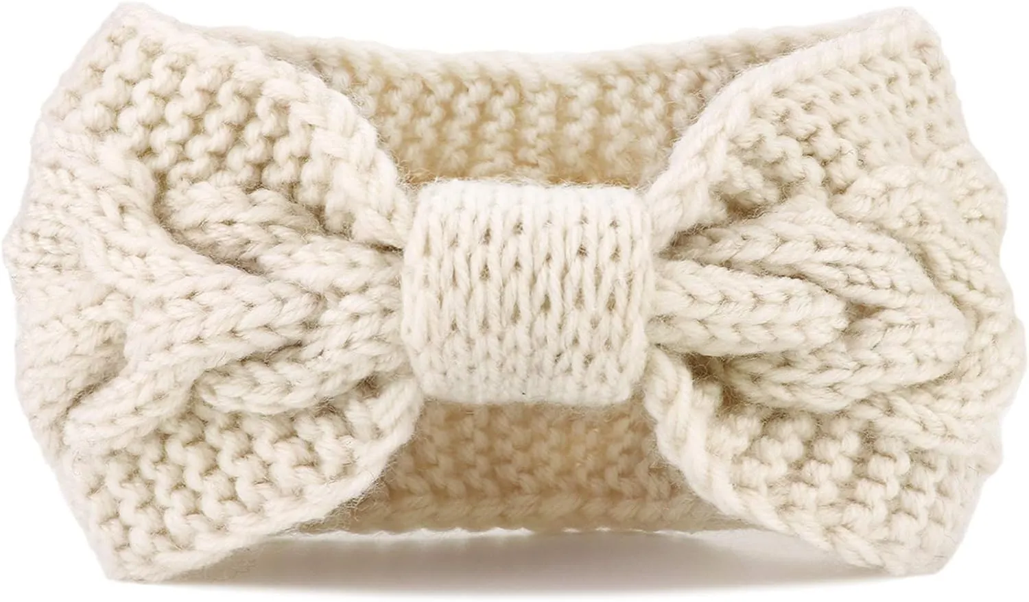 DRESHOW Knit Crochet Headband for Women Ear Warmer Soft Turban Stretch Warmer Headbands Winter Fashion Head Wrap