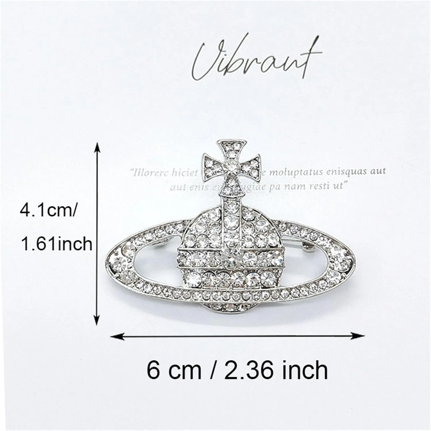 Dreuyet Saturn Planet Brooch Pin for Women Ladies Dainty Rhinestone Star Lapel Pin Cubic Zirconia with Crystal Planet Brooch Fashion Dress Accessories Jewelry for Suit Clothing Jackets Badges