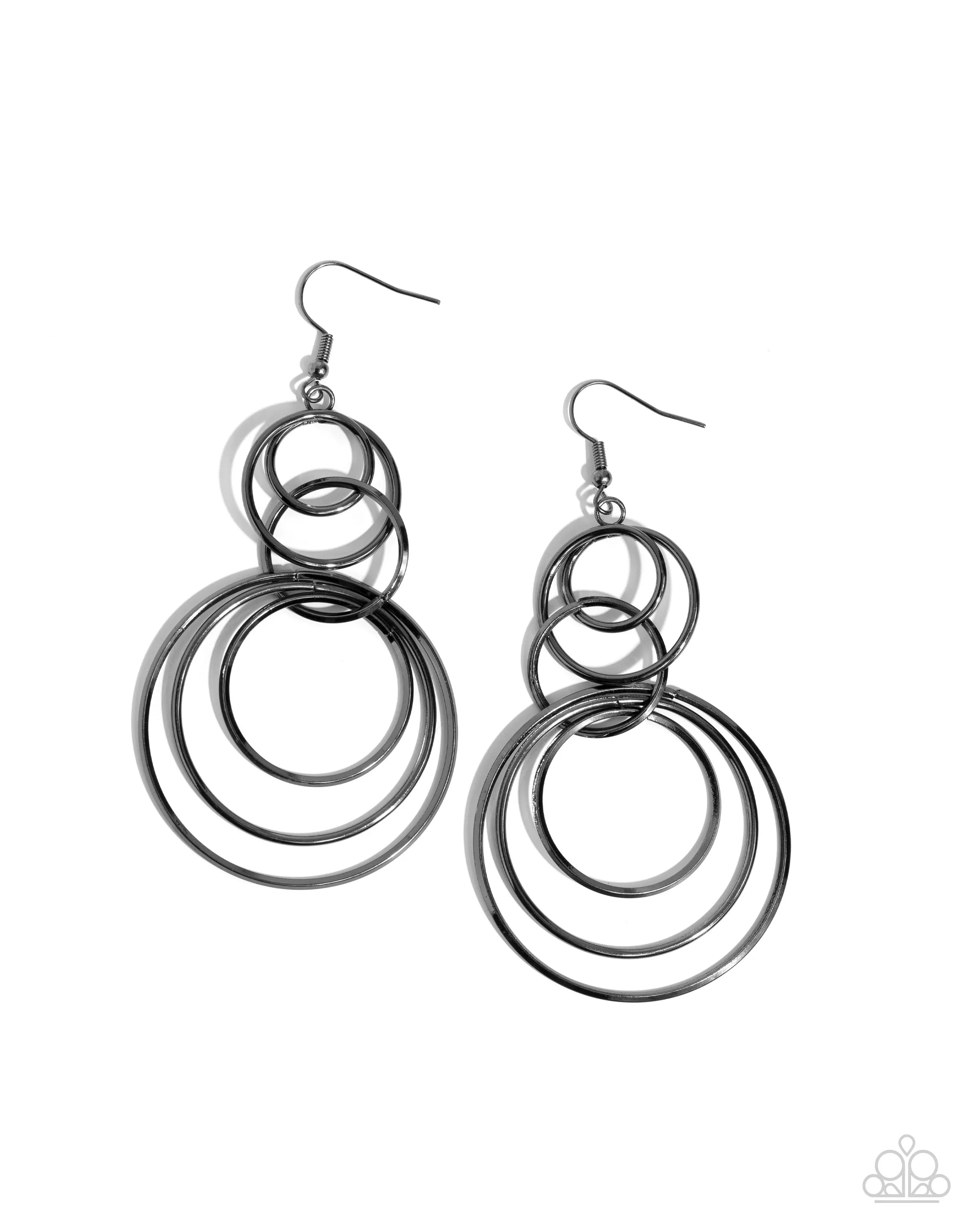 Earrings Disorienting Demure - Black E2256