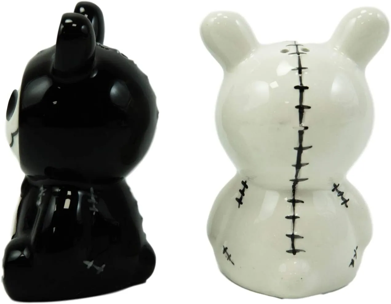 Ebros Furry Bones Bun Bun Rabbits Salt And Pepper Shakers Ceramic Set 3.5"H