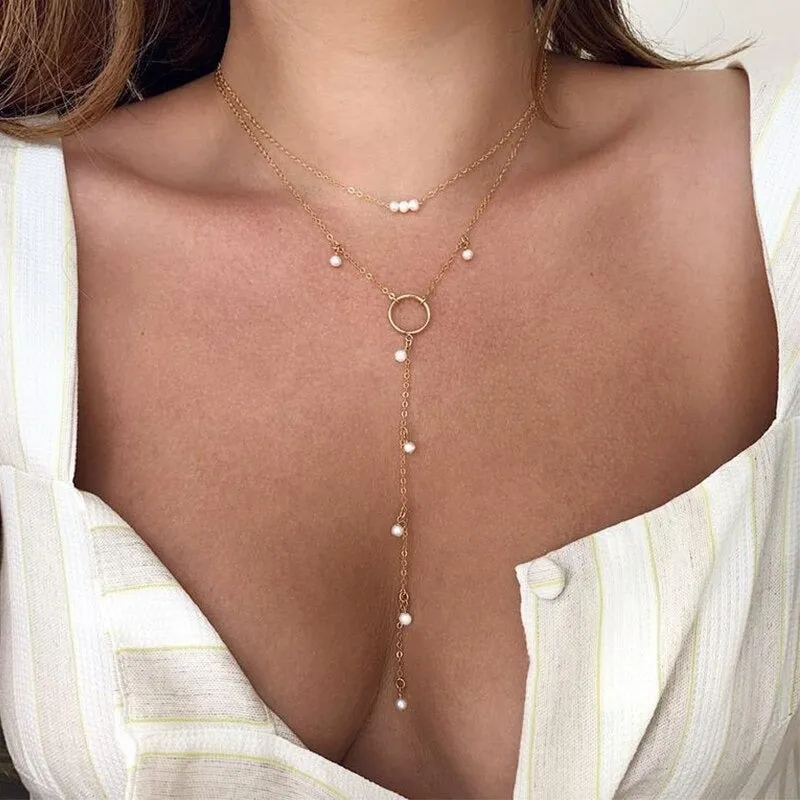 Edgy Thick Chain Layered with Multi-Style Pendant Necklaces