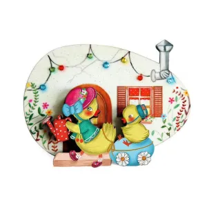 Egg House Easter Brooch by Laliblue