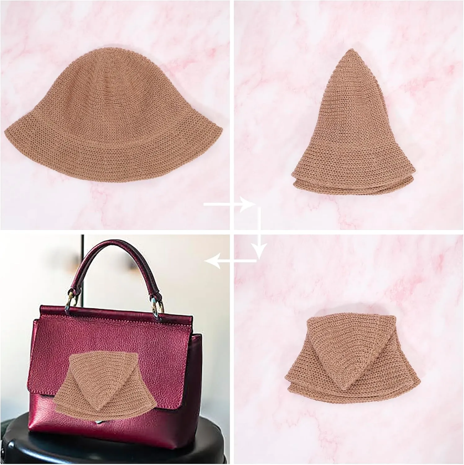 Eigso Mesh Woven Bucket Hat for Women Men Womens Fashion Outdoor Fisherman Cap for Woman Man