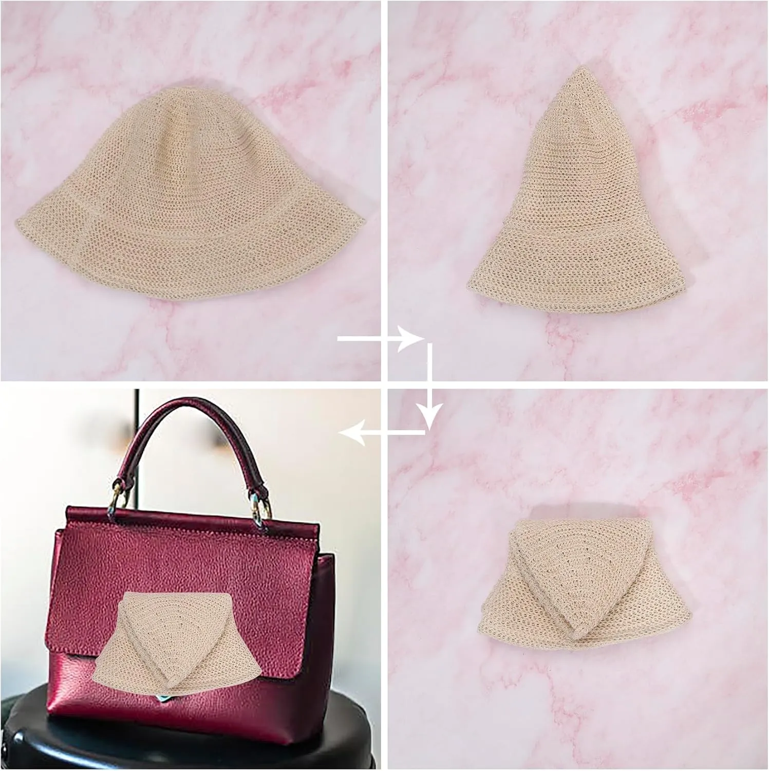 Eigso Mesh Woven Bucket Hat for Women Men Womens Fashion Outdoor Fisherman Cap for Woman Man
