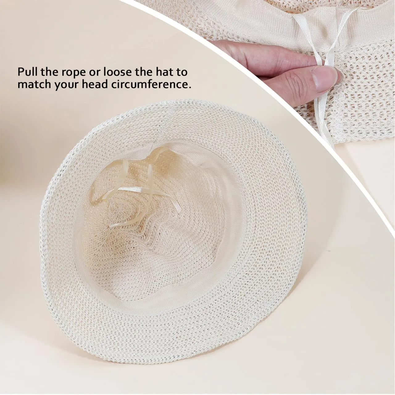 Eigso Mesh Woven Bucket Hat for Women Men Womens Fashion Outdoor Fisherman Cap for Woman Man