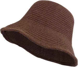 Eigso Mesh Woven Bucket Hat for Women Men Womens Fashion Outdoor Fisherman Cap for Woman Man