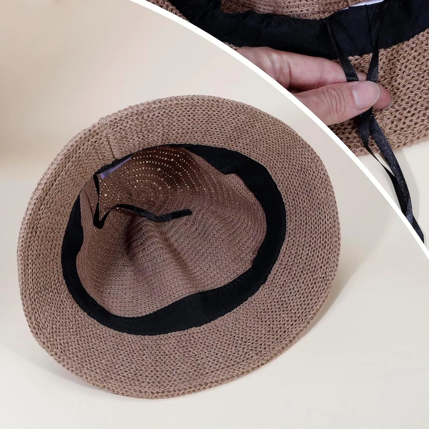 Eigso Mesh Woven Bucket Hat for Women Men Womens Fashion Outdoor Fisherman Cap for Woman Man