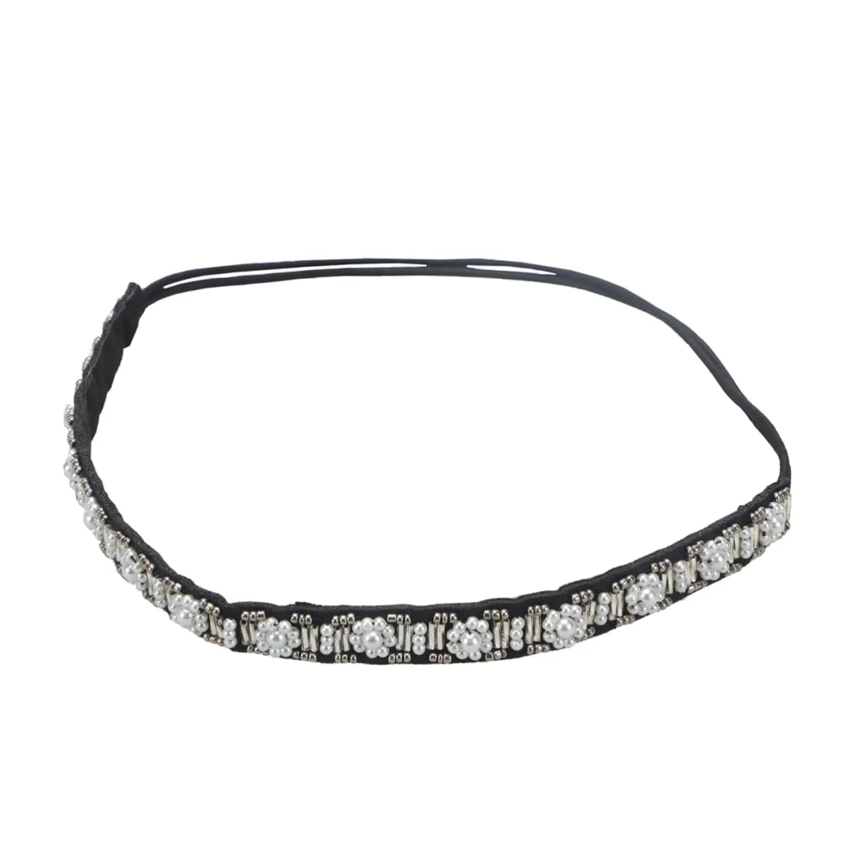 Elastic Hair Bands for Women Pearl Headband Sparkle Headband for Girls