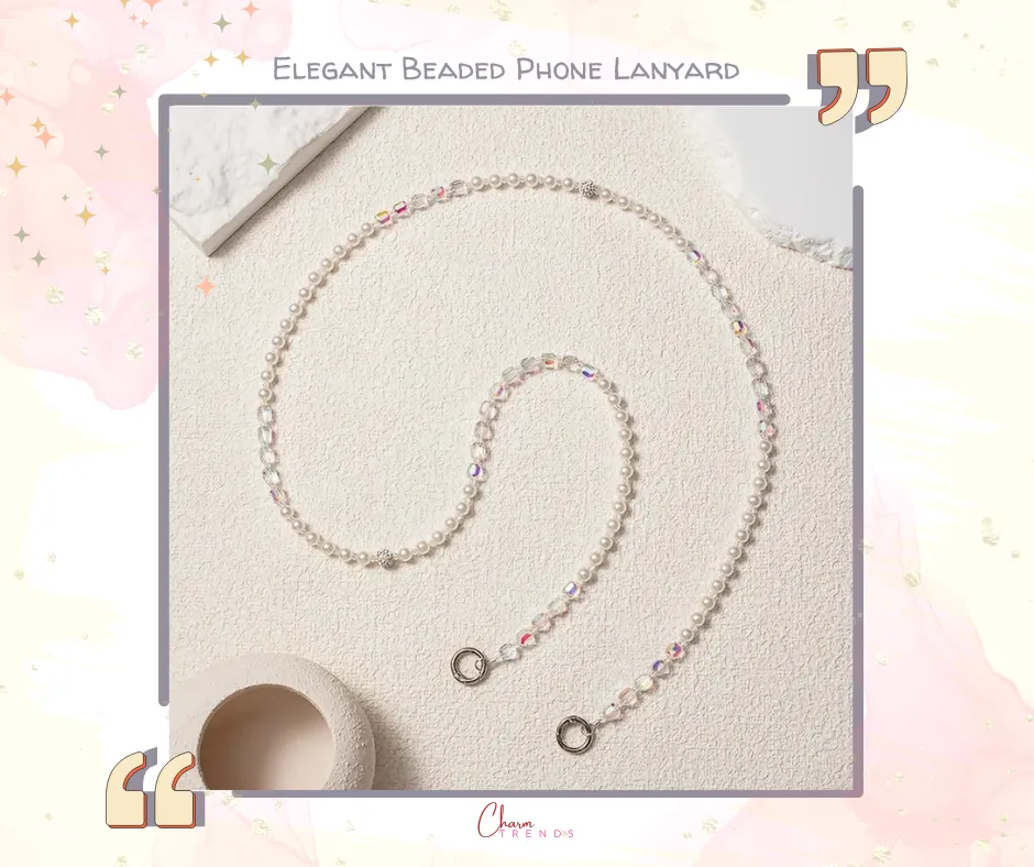 Elegant Beaded Phone Lanyard