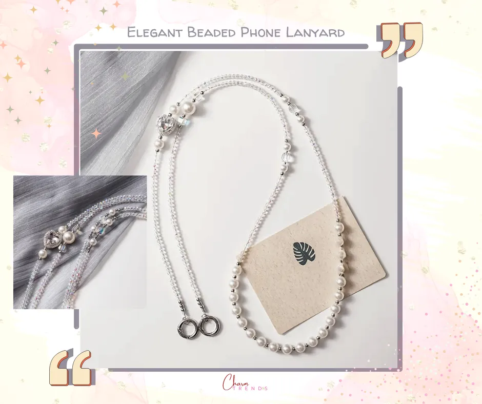 Elegant Beaded Phone Lanyard