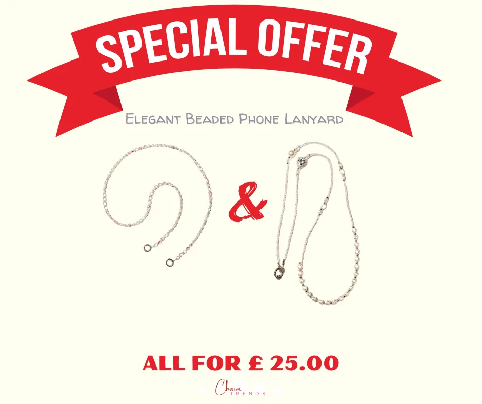 Elegant Beaded Phone Lanyard