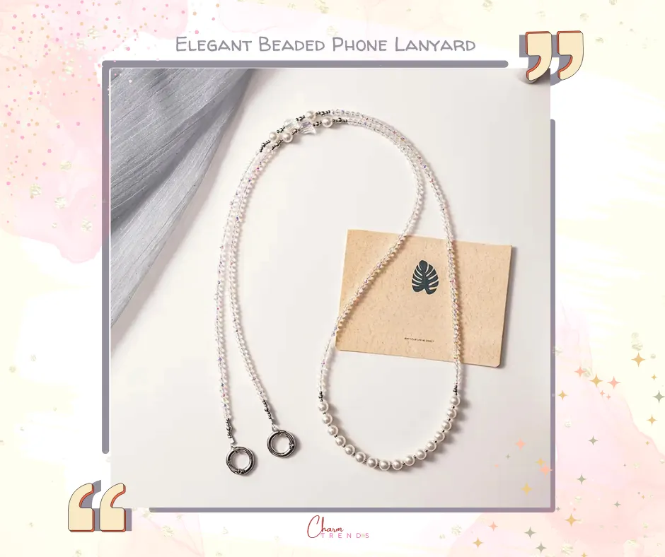 Elegant Beaded Phone Lanyard