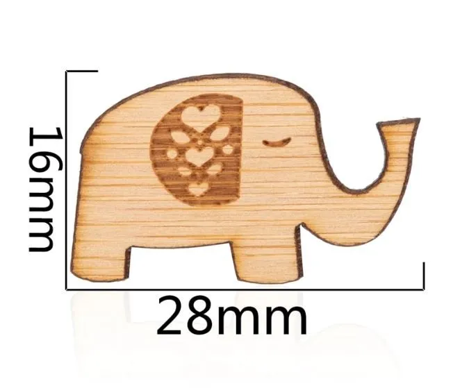 Elle - Cute Wooden Brooch