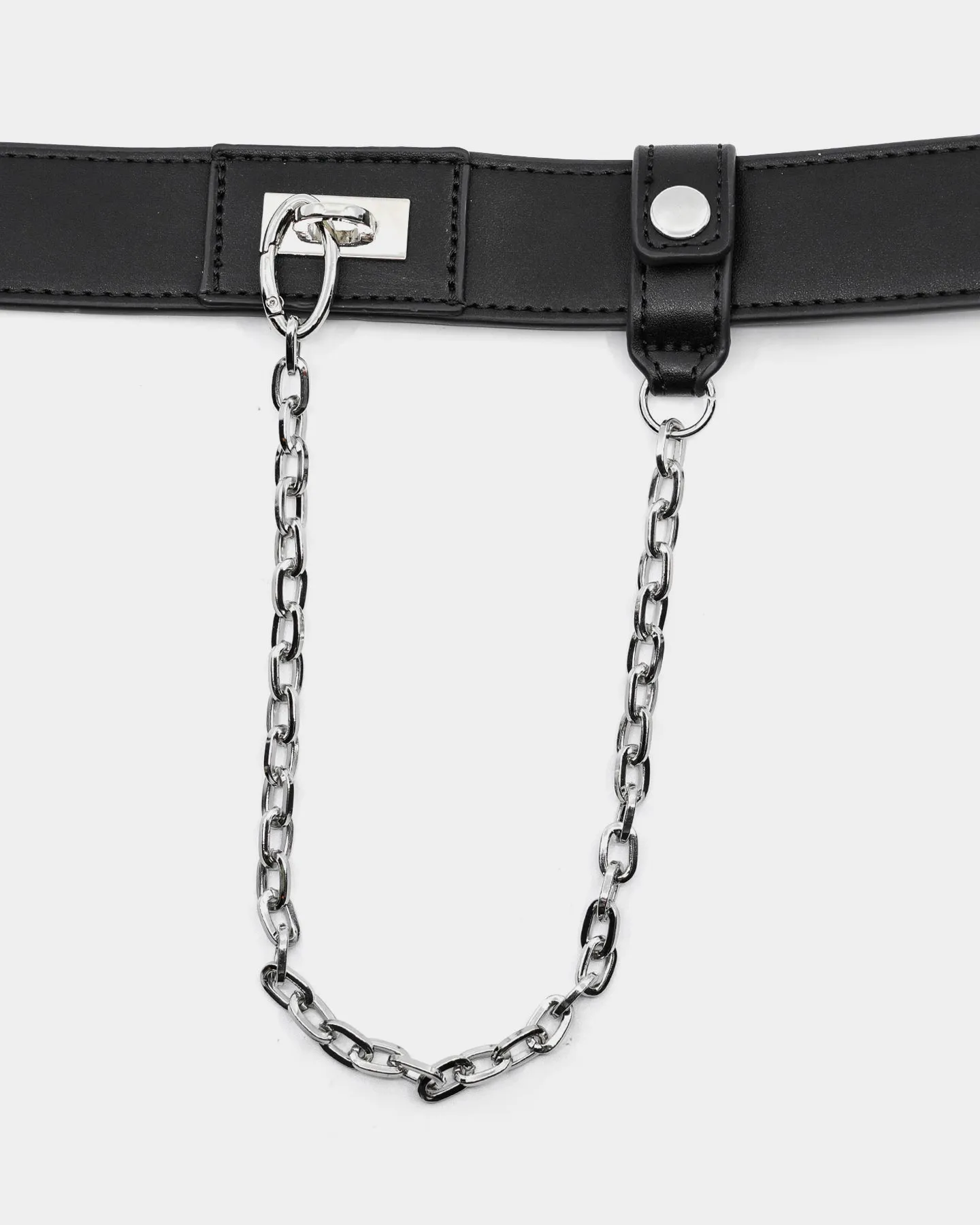 EN ES Men's Aviation Belt Black/Silver