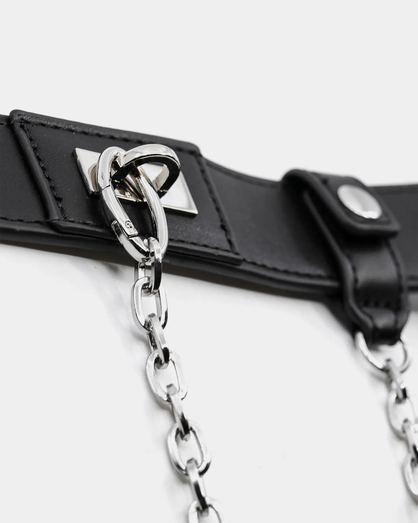 EN ES Men's Aviation Belt Black/Silver