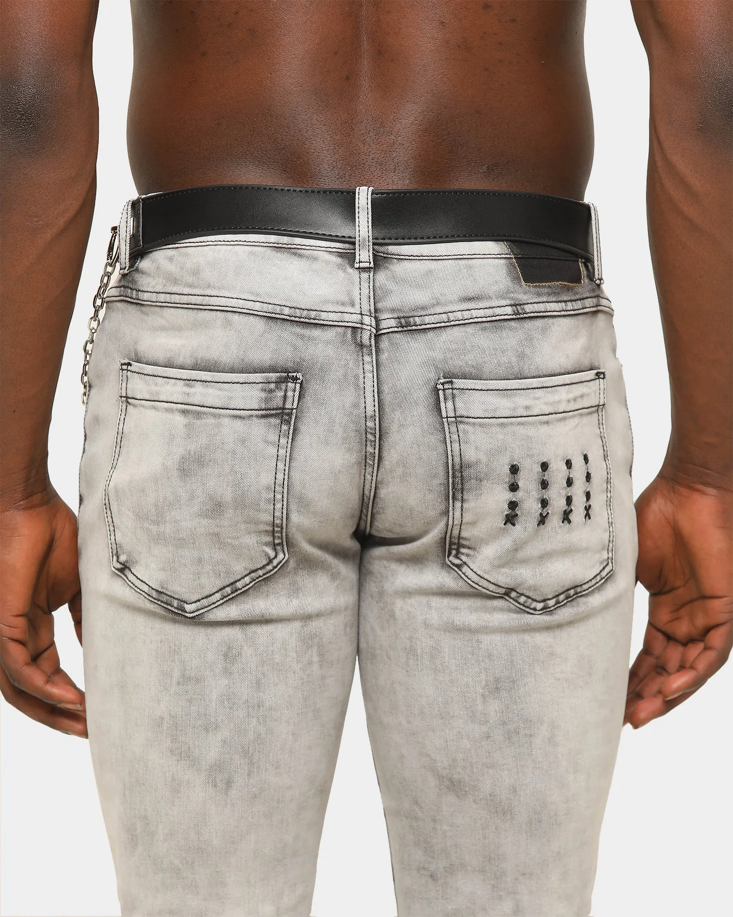 EN ES Men's Aviation Belt Black/Silver