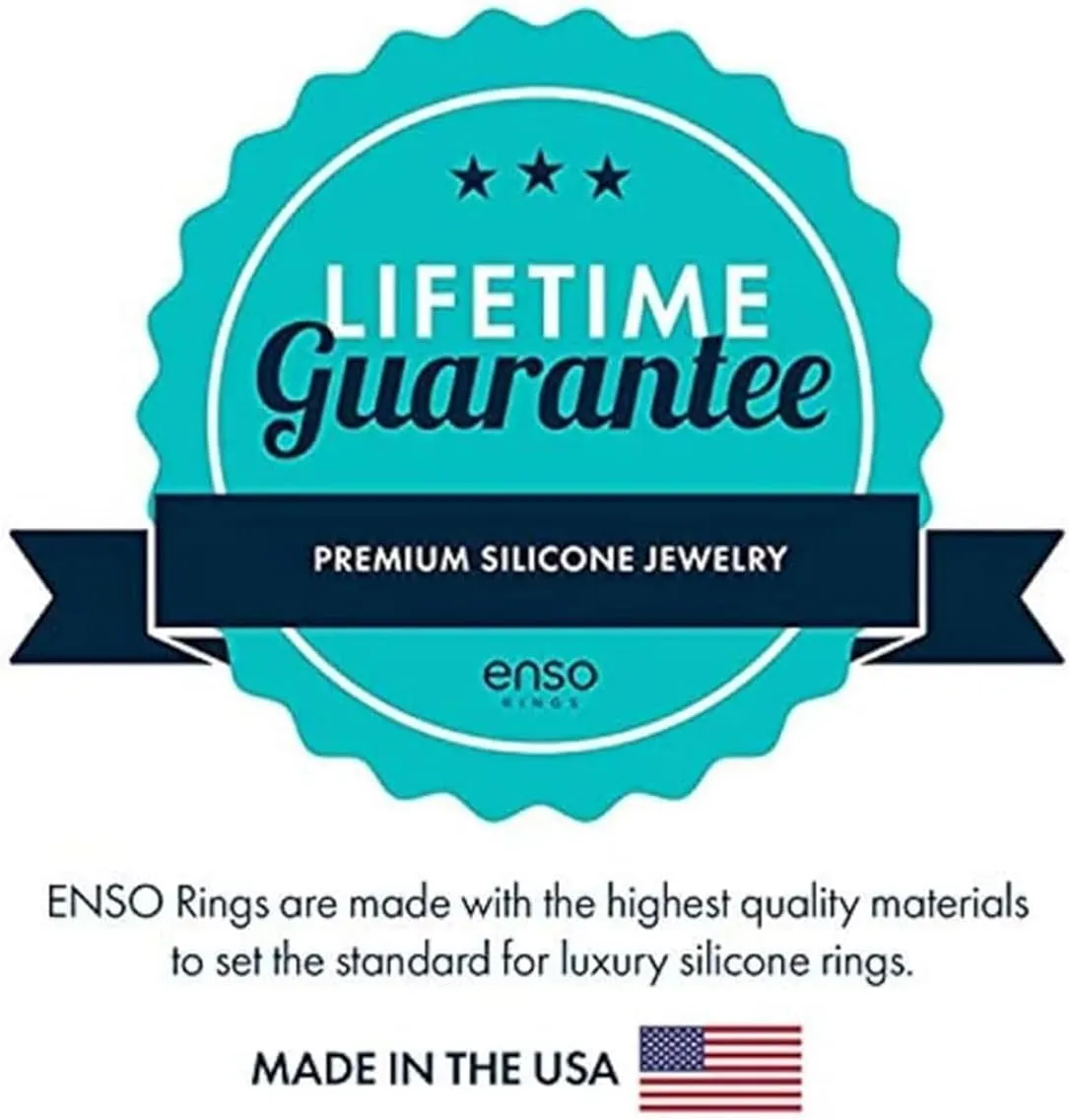 Enso Rings Stackable Braided Silicone Wedding Ring Bundles  Comfortable and Flexible Design - Multi-Packs
