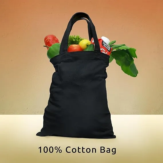 Enviroflex 22 x 26 cm Pack 10 | 25 | 200, Small Tote Bags for Kids, Shopping, 100% Cotton, Jute, Reusable, Eco Friendly with Short Handles (Natural pack 200(22x26))