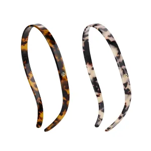 EVITA PERONI Hair Band 2PCS, Designed for Eyewear, No Pressure, No Headache, Comfortable Headbands for Women, Fashion Thin Headbands Non Slip, Hairbands for Women's Hair