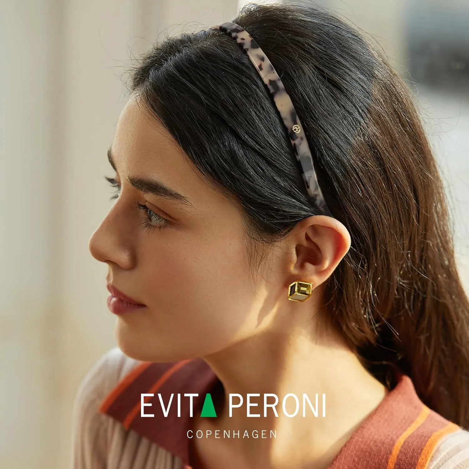 EVITA PERONI Hair Band for Eyewear - No Pressure, No Headache, Comfortable Thin Non-Slip Headbands for Women's Hair Fashion - Amber