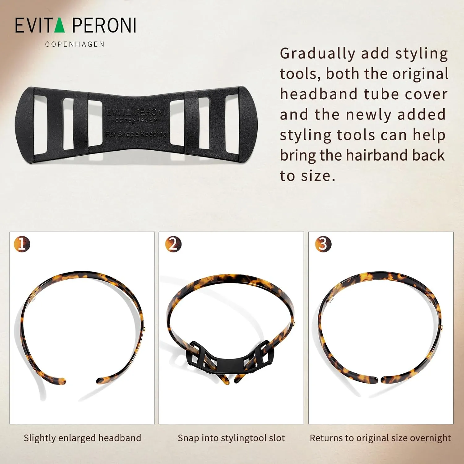 EVITA PERONI Hair Band for Eyewear: No Pressure, No Headache, Comfortable Thin Non-Slip Headbands for Women's Hair-White