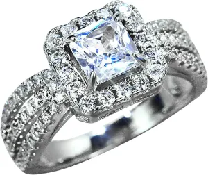 Exquisite Engagement Wedding Bridal Retro Zircon Ring For Women Birthday Mother's Day Valentine'S Day Jewelry