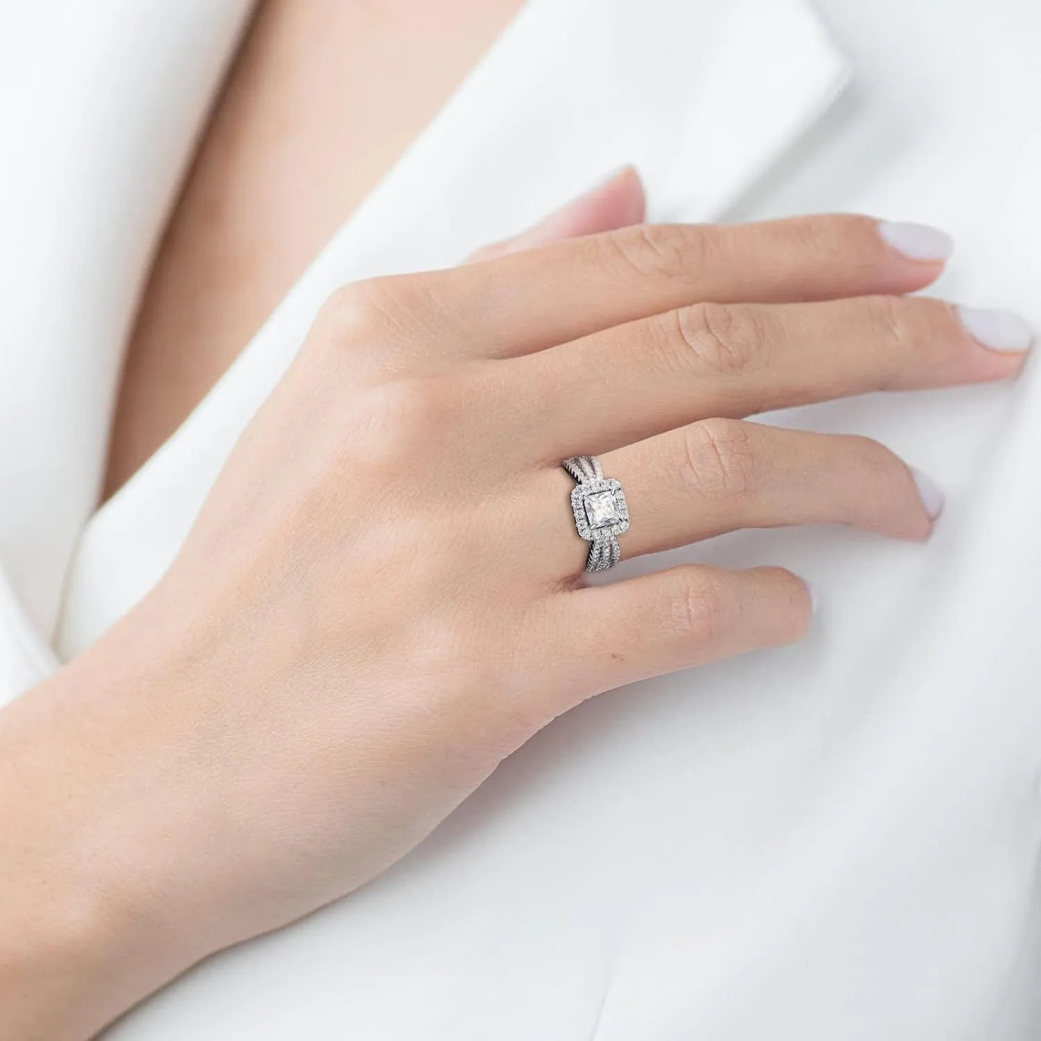 Exquisite Engagement Wedding Bridal Retro Zircon Ring For Women Birthday Mother's Day Valentine'S Day Jewelry