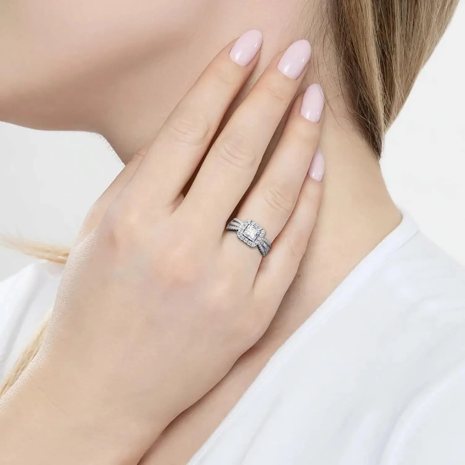 Exquisite Engagement Wedding Bridal Retro Zircon Ring For Women Birthday Mother's Day Valentine'S Day Jewelry