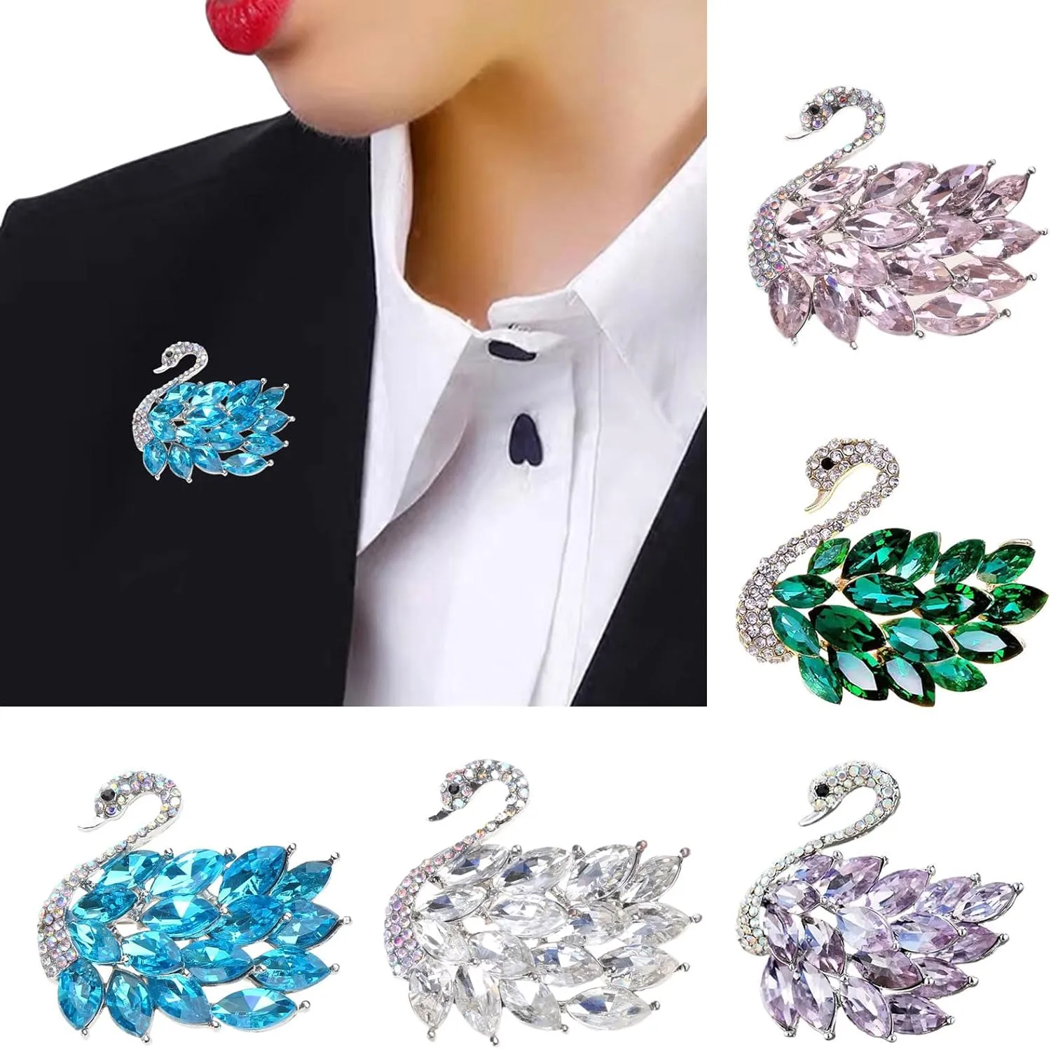 Exquisite Swan Brooch Pin able Swan Pin Swan Corsage Pin Clothing Jewelry Gift for Individuals