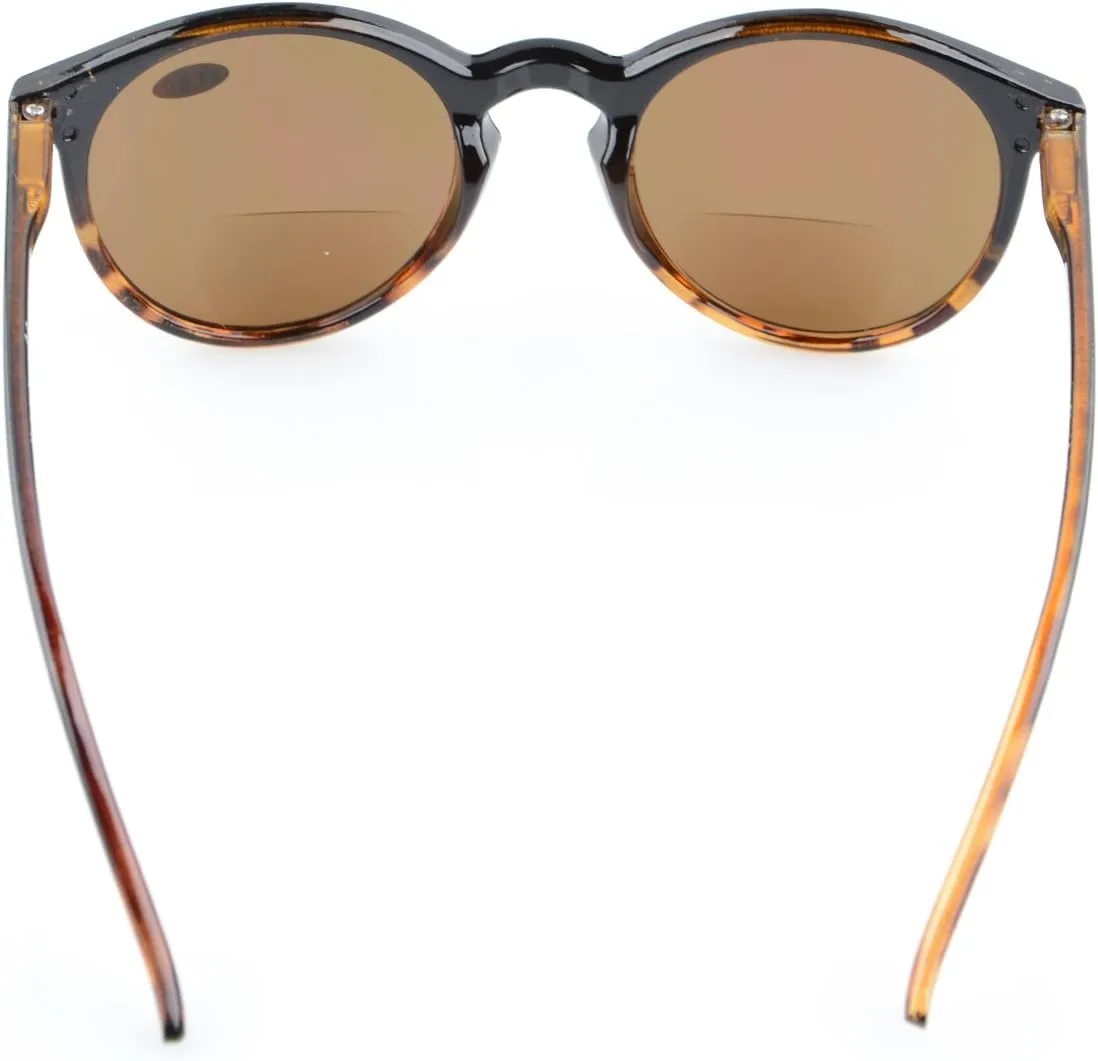 Eyekepper Key Hole Style Spring-Hinged Round Bifocal Sunglasses Reading under the Sun Tinted Lens Readers