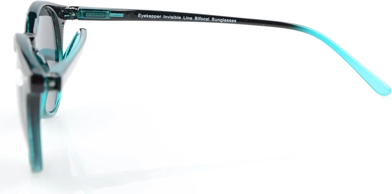 Eyekepper Key Hole Style Spring-Hinged Round Bifocal Sunglasses Reading under the Sun Tinted Lens Readers
