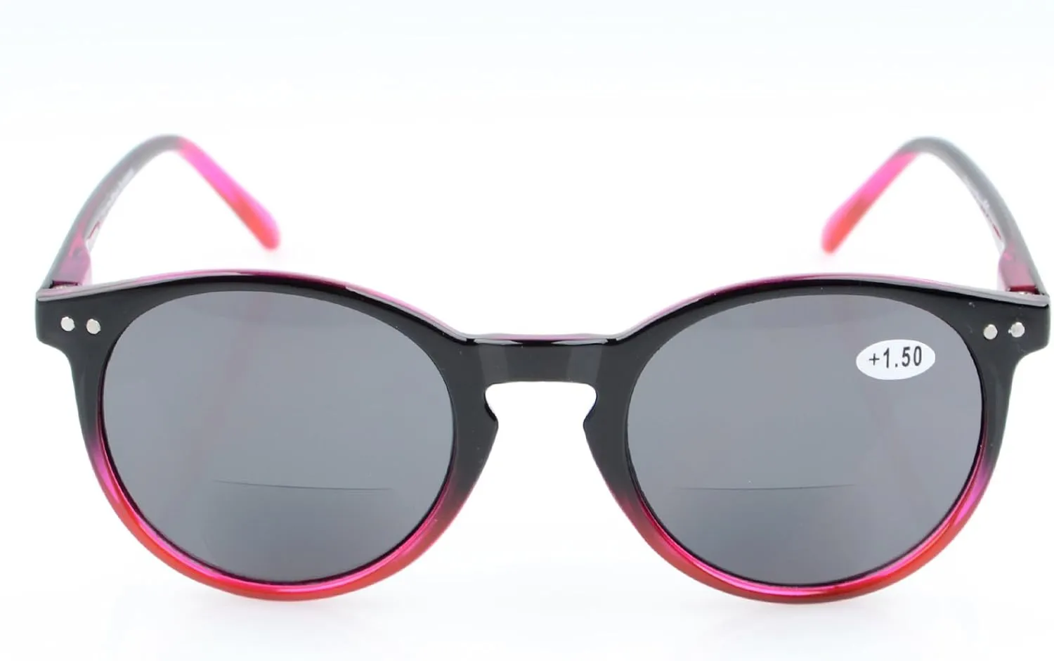Eyekepper Key Hole Style Spring-Hinged Round Bifocal Sunglasses Reading under the Sun Tinted Lens Readers