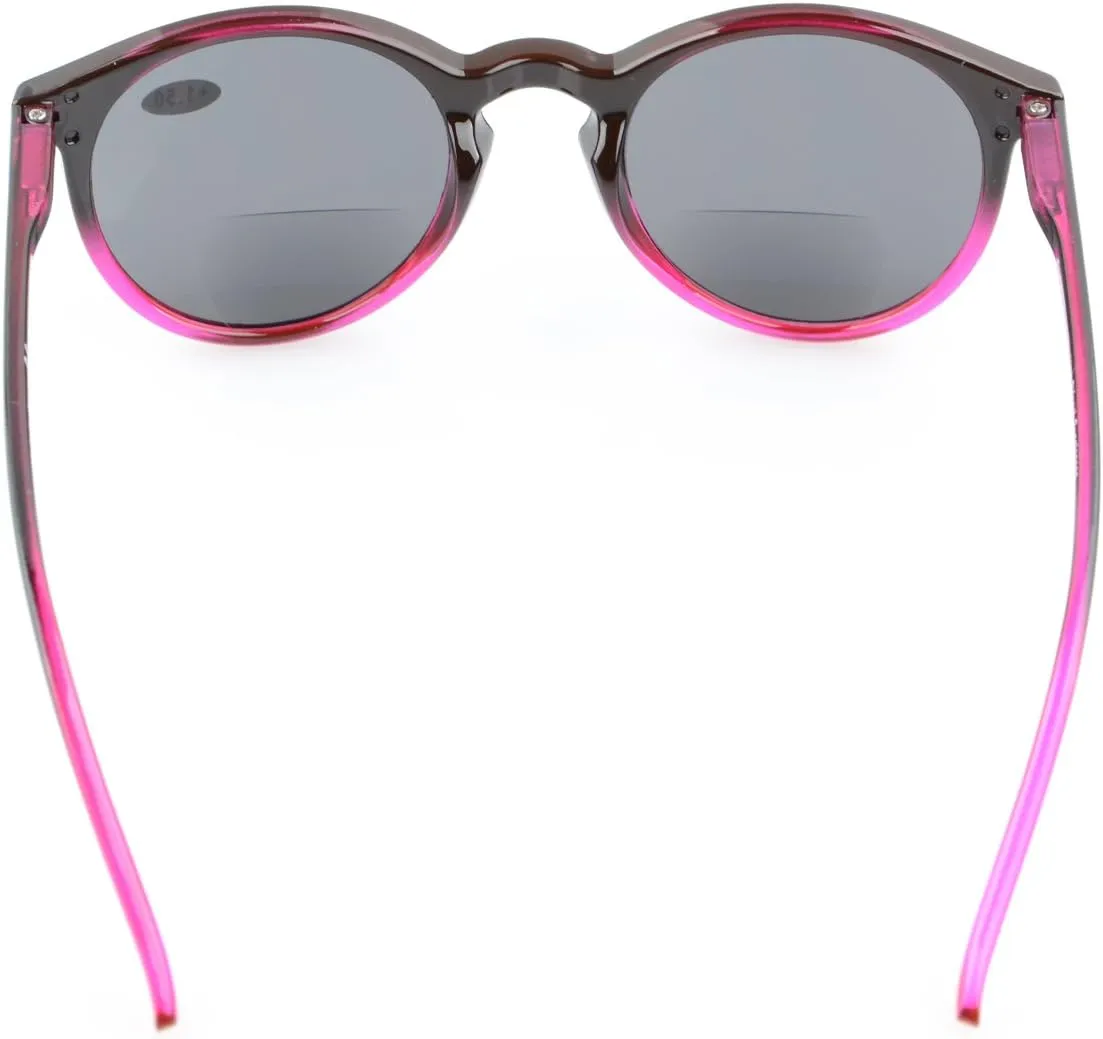 Eyekepper Key Hole Style Spring-Hinged Round Bifocal Sunglasses Reading under the Sun Tinted Lens Readers