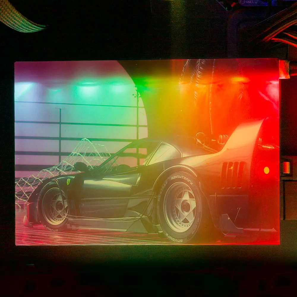 F40 Sunset RGB HDD Cover Horizontal