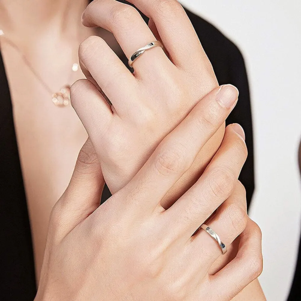 FANCIME "Mobius Loop" Love Infinity Sterling Silver Rings