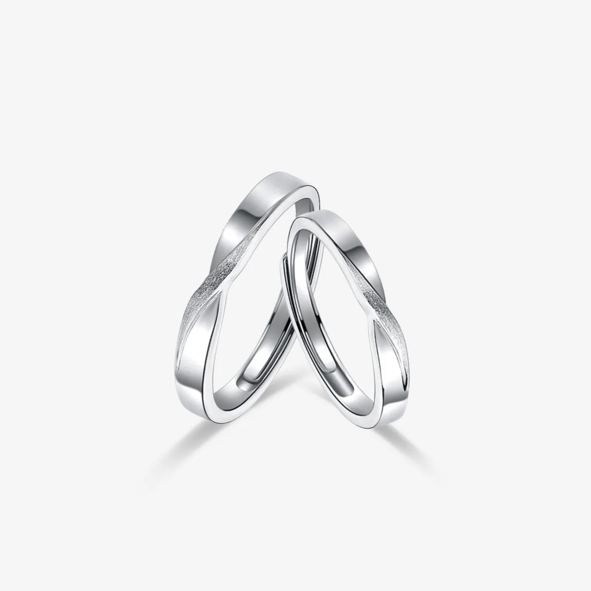 FANCIME "Mobius Loop" Love Infinity Sterling Silver Rings
