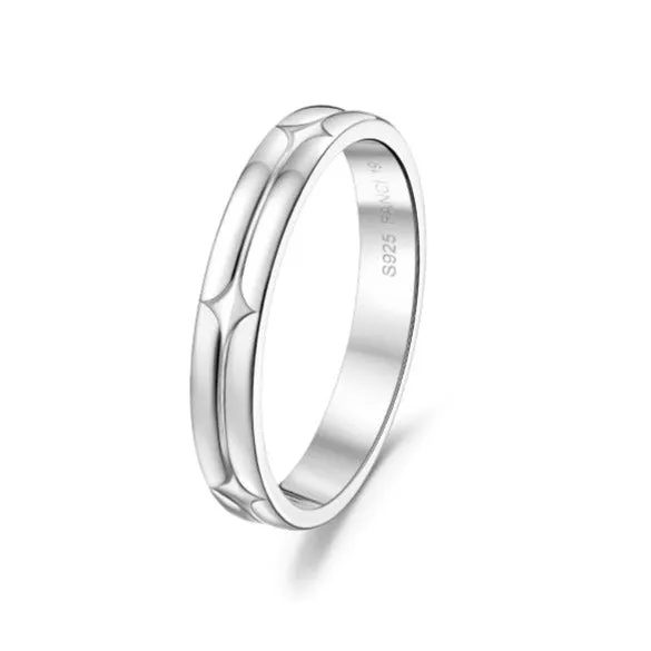 FANCIME "Starlit Melody" Couples Promise Sterling Silver Star Matching Rings