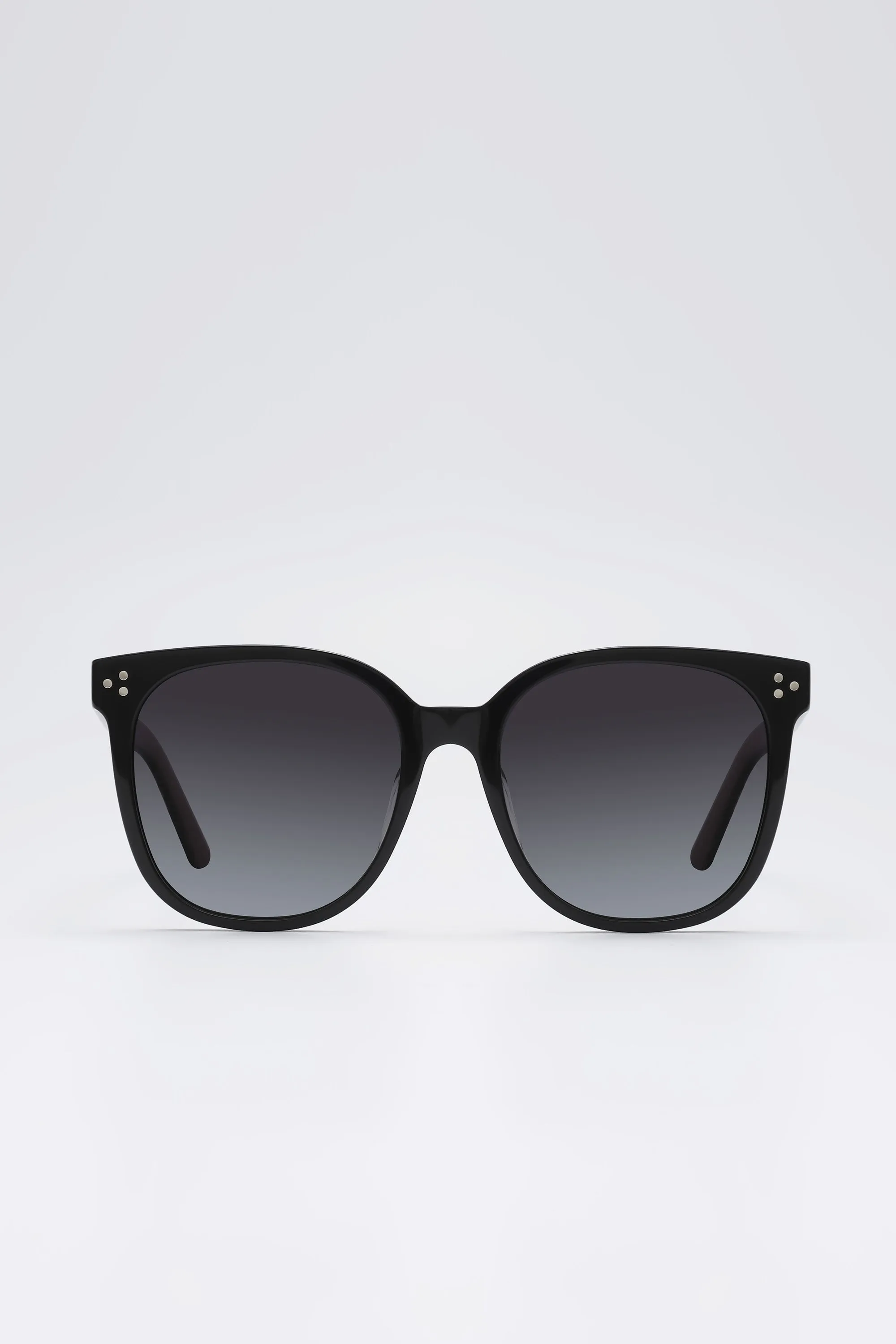 Fangyan | Square-Round Acetate Black Sunglasses